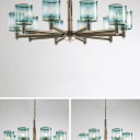 Loft Industry Modern - Elis Blue Chandelier